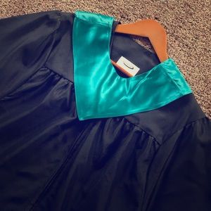 🎓👨‍🎓Graduation 👩🏼‍🎓 🎓Gown, Teal & Black EUC